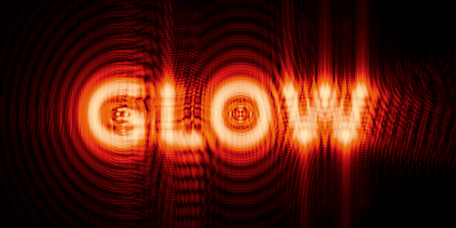 The project's name as a diffraction pattern